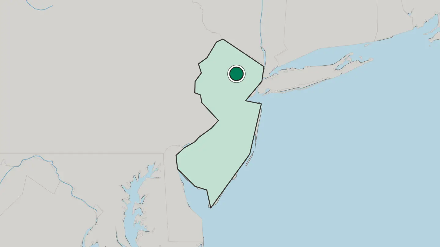 Map of Parsippany in United States