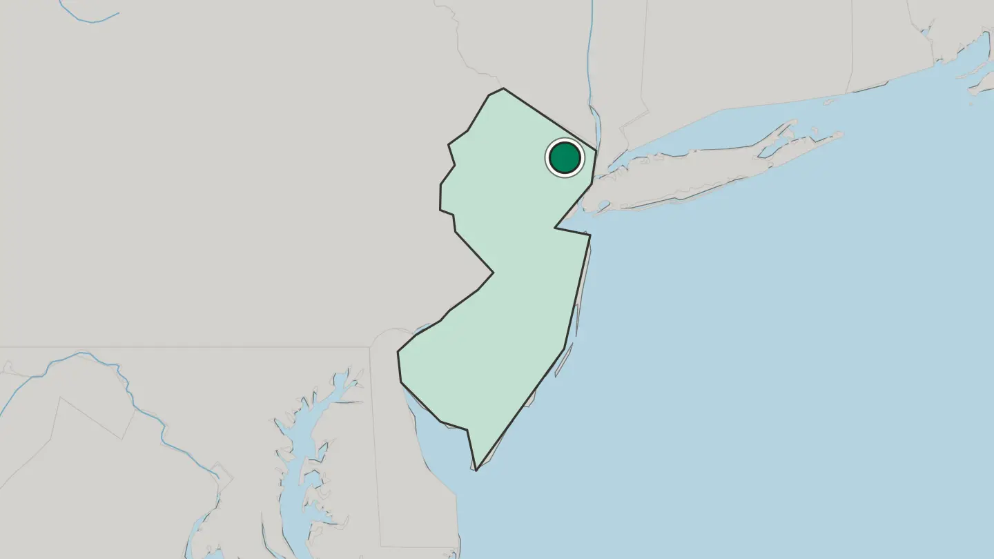 Map of Paterson in United States