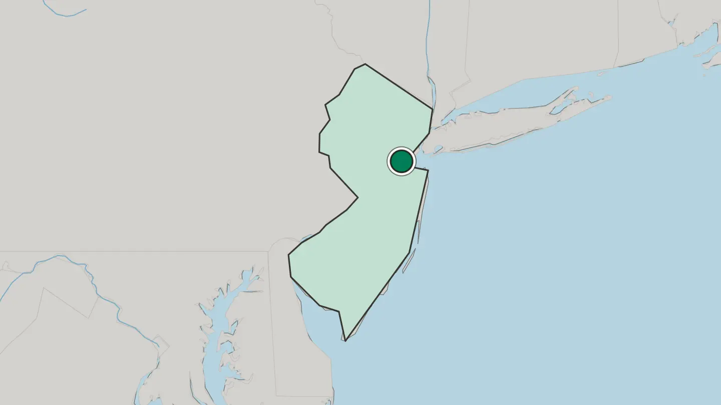 Map of Perth Amboy in United States