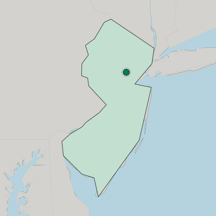 Map showing Plainfield — In New Jersey