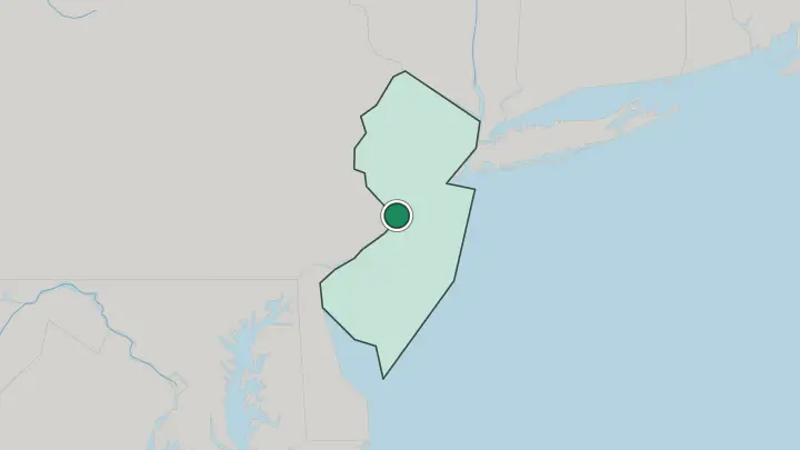Map of Trenton in United States