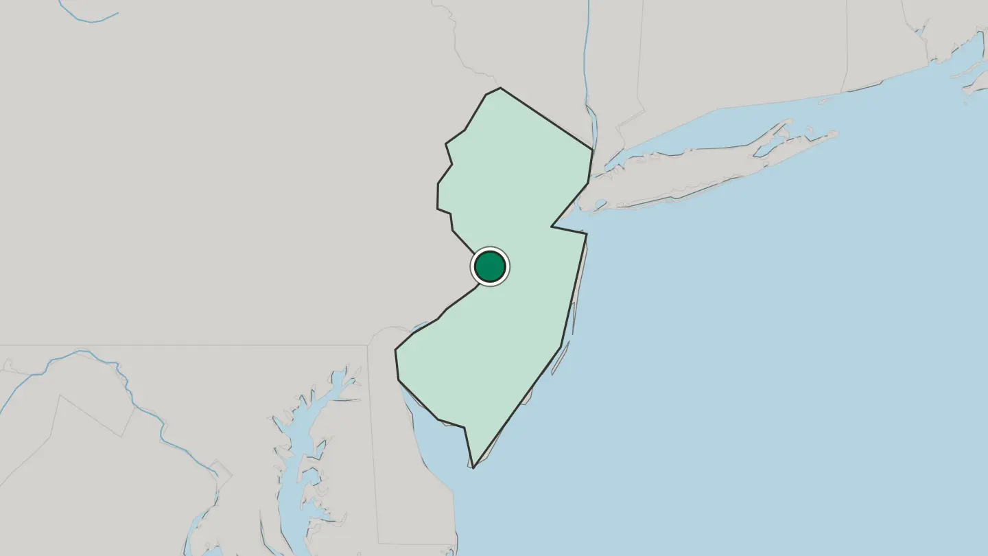 Map of Trenton in United States