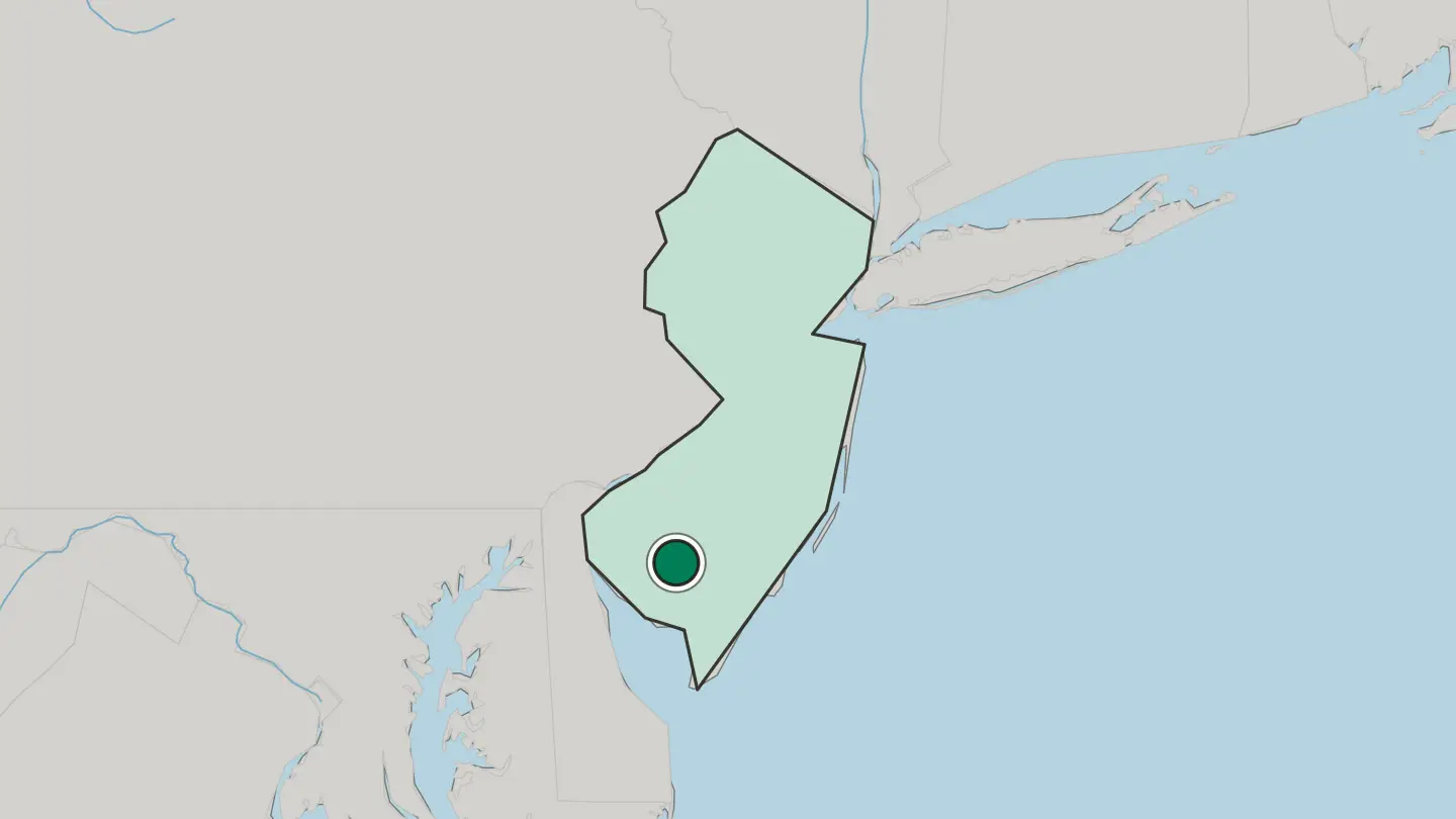 Map of Vineland in United States