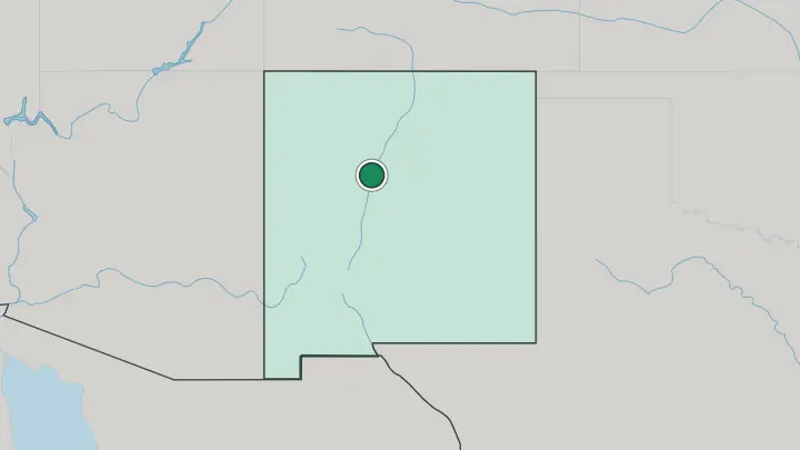 Map of Albuquerque in United States