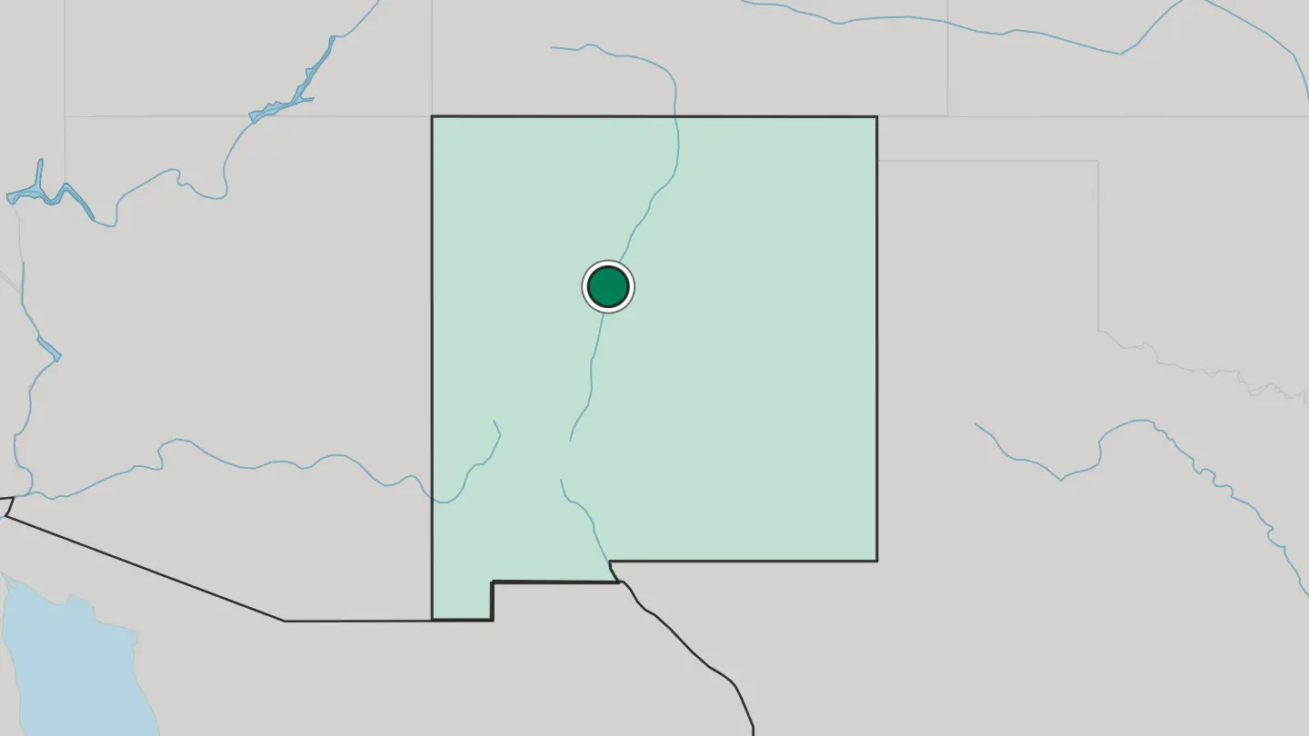 Map of Albuquerque in United States