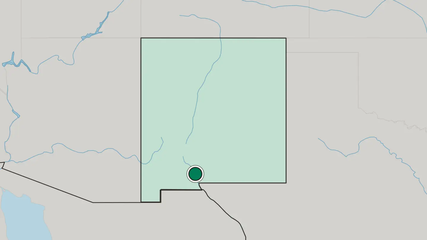 Map of Las Cruces in United States
