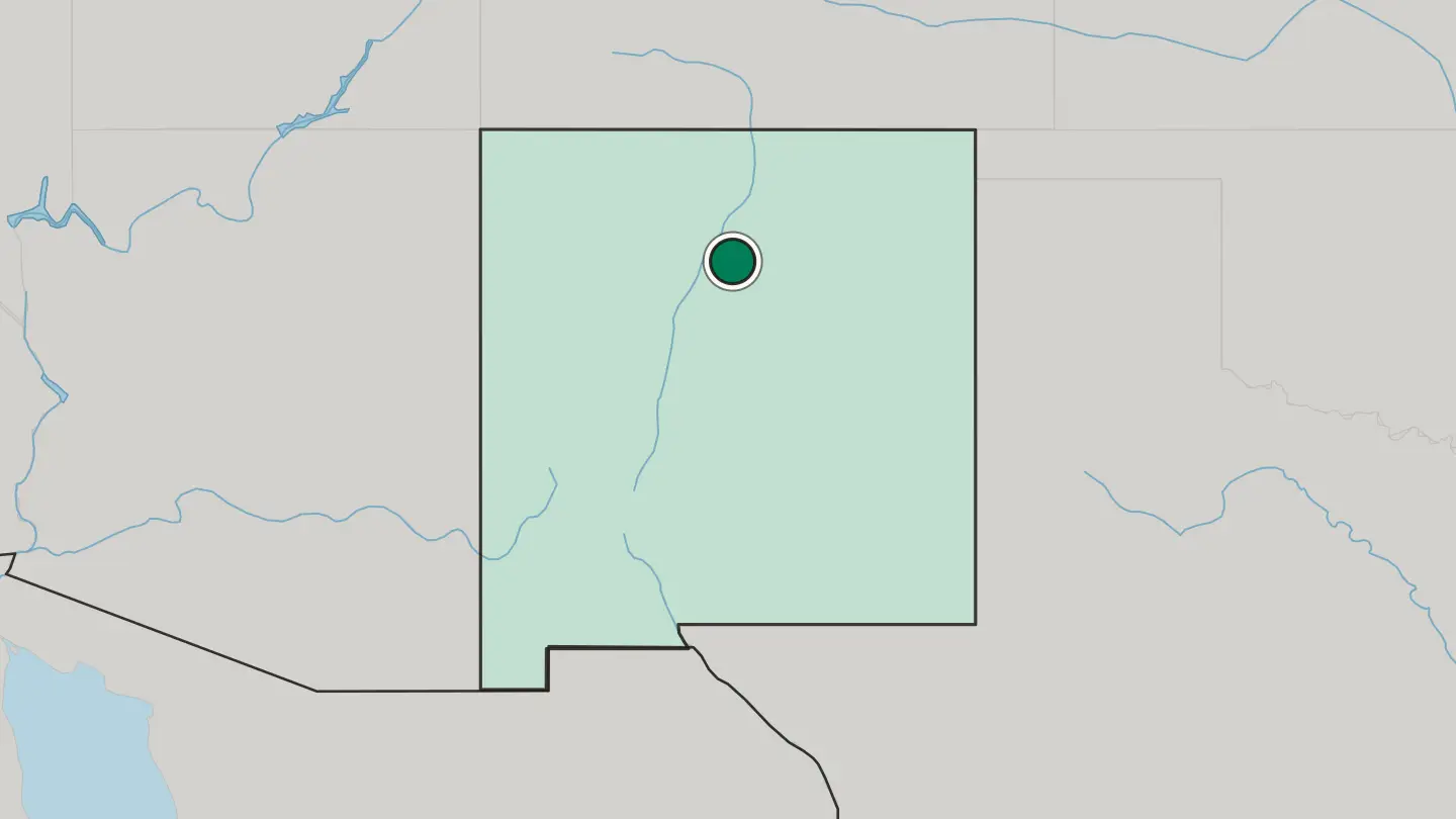 Map of Santa Fe in United States