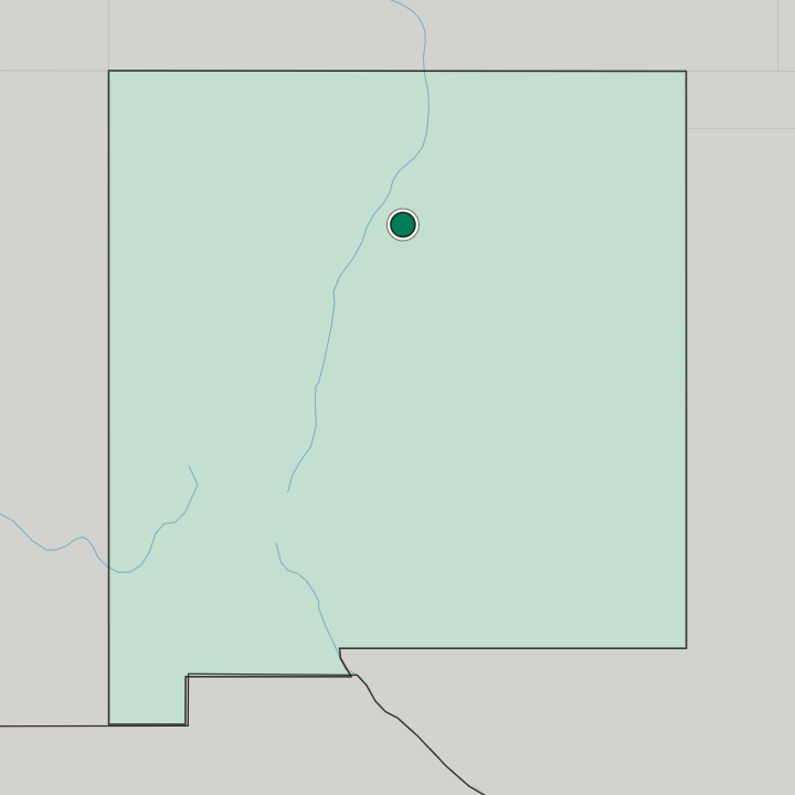 Map showing Santa Fe — In New Mexico