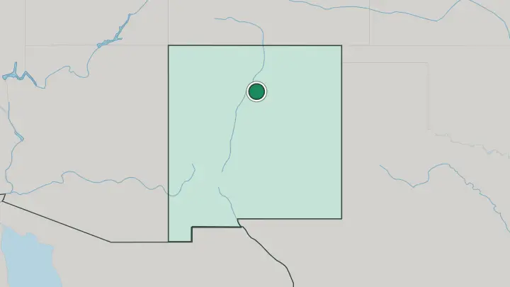Map of Santa Fe in United States