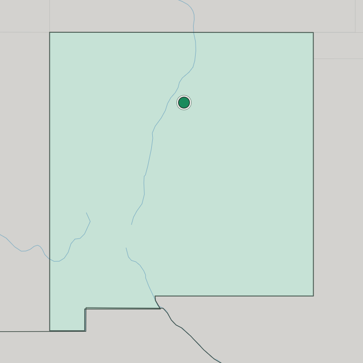 Map showing Santa Fe — In New Mexico