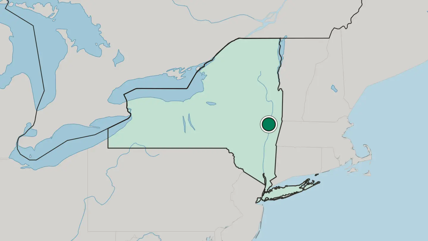 Map of Albany in United States