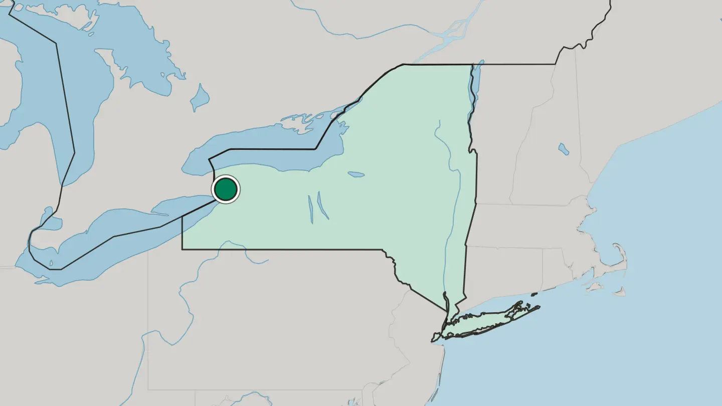 Map of Amherst in United States