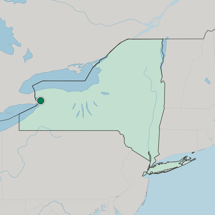 Map showing Amherst — In New York
