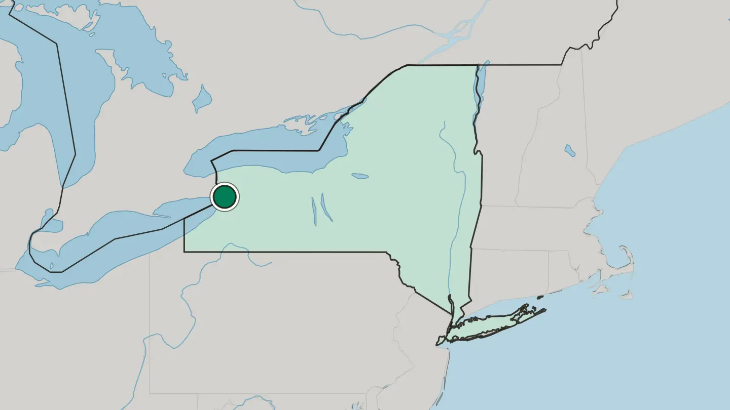 Map of Buffalo in United States