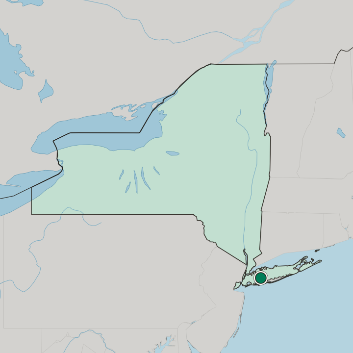 Map showing Levittown — In New York