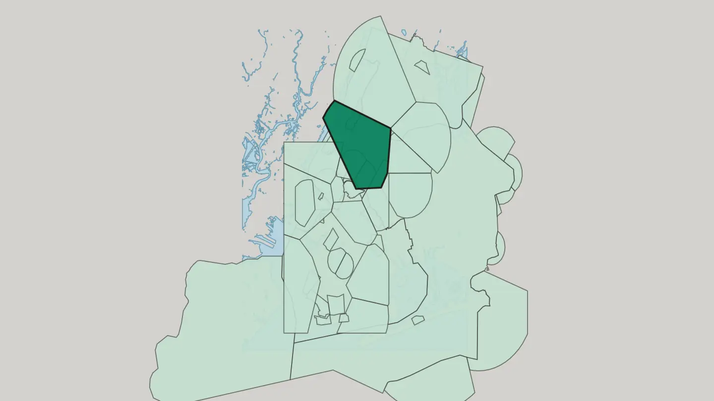 Map of Astoria in New York City