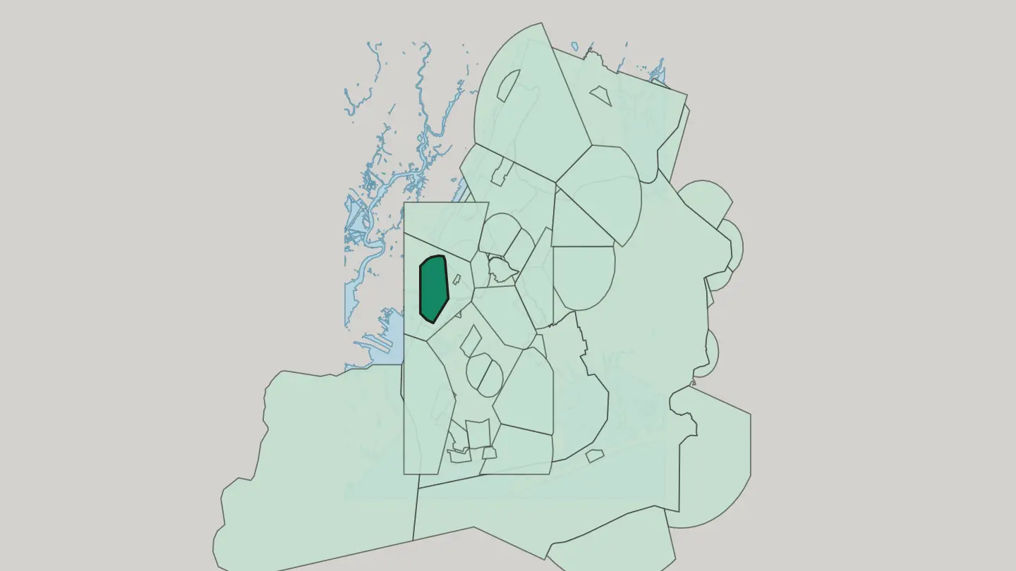 Map of Battery Park City in New York City