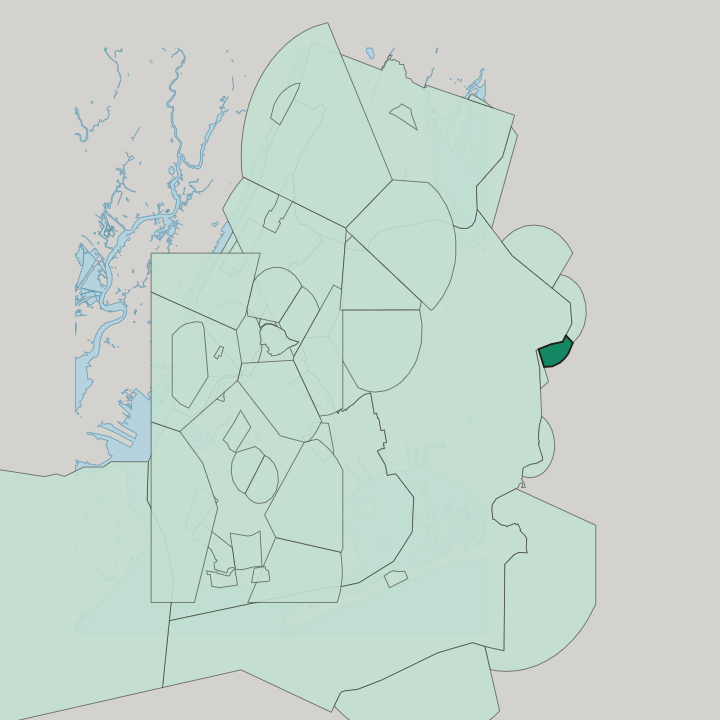 Map showing Bellerose — In New York City