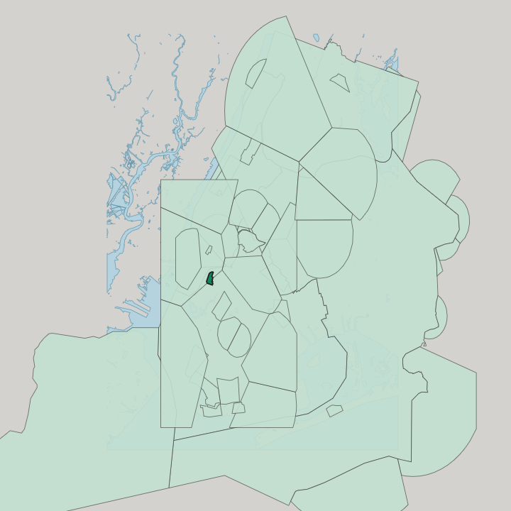 Map showing Brooklyn Heights — In New York City