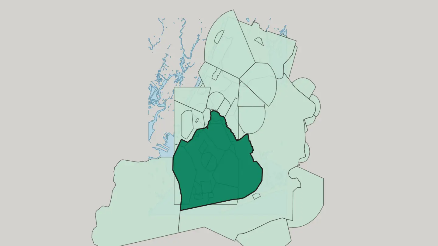 Map of Brooklyn in New York City