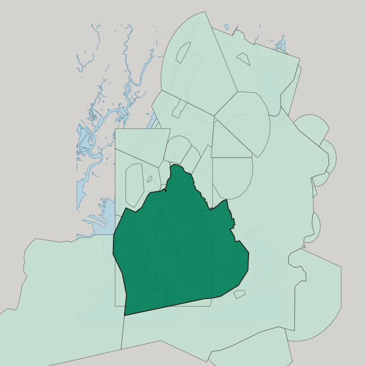 Map showing Brooklyn — In New York City