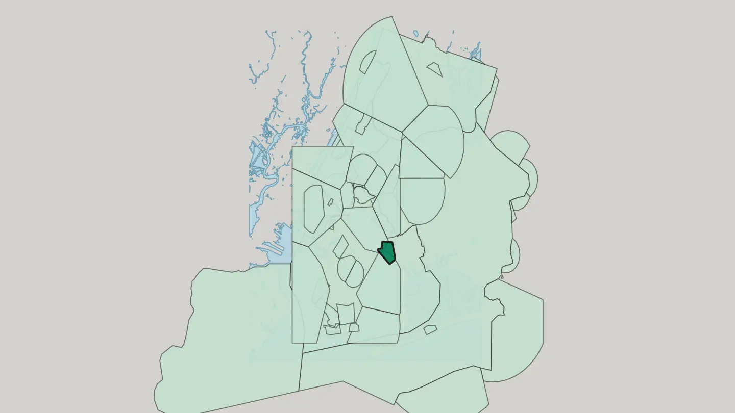 Map of Brownsville in New York City
