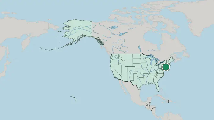 Map of New York City in United States