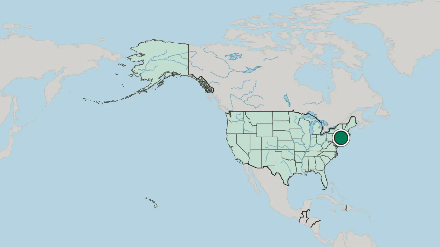 Map of New York City in United States