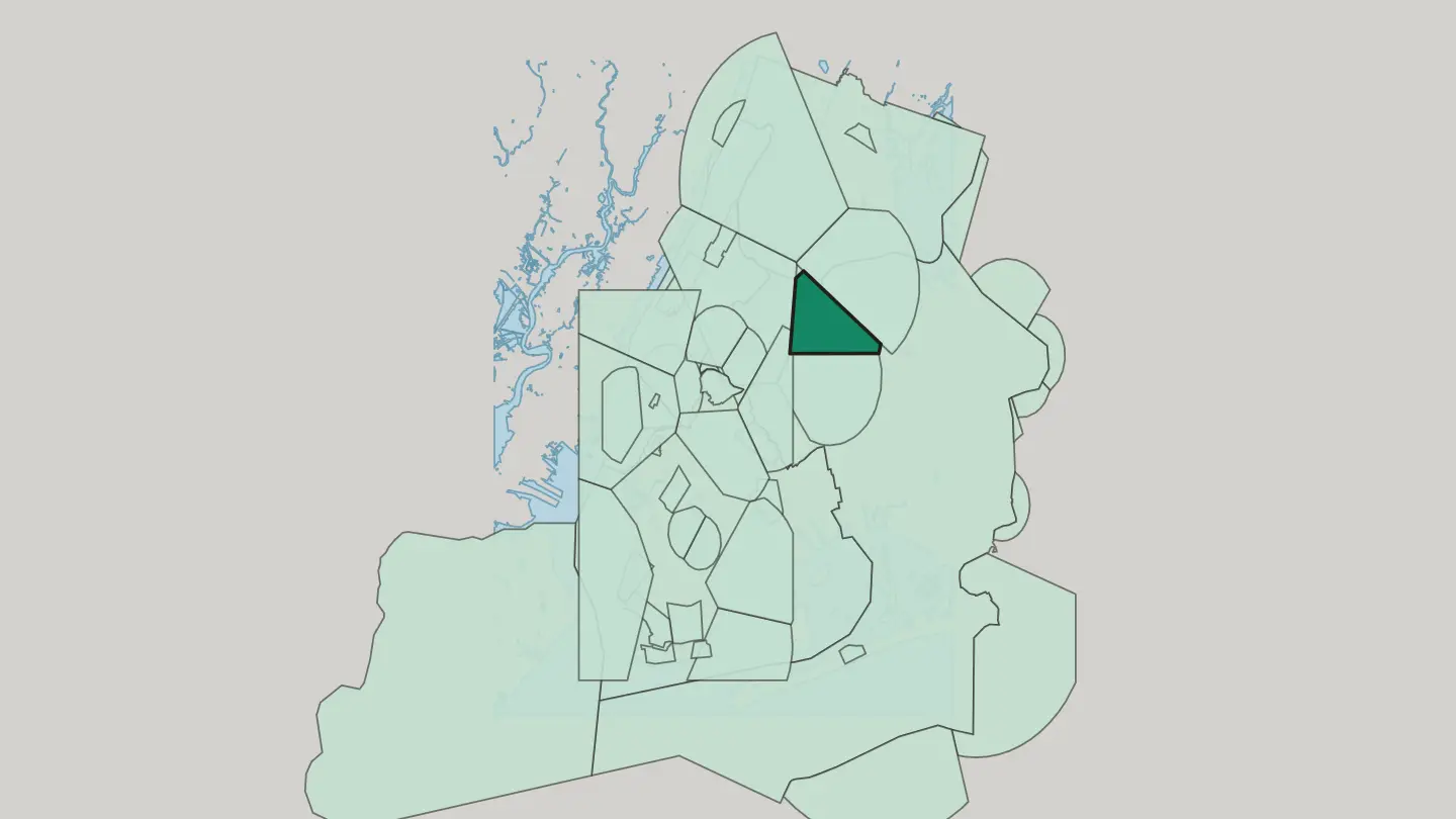 Map of East Elmhurst in New York City