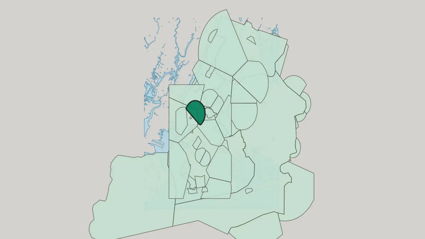 Map of East Village in New York City