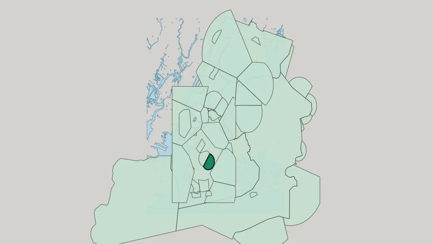 Map of Flatbush in New York City