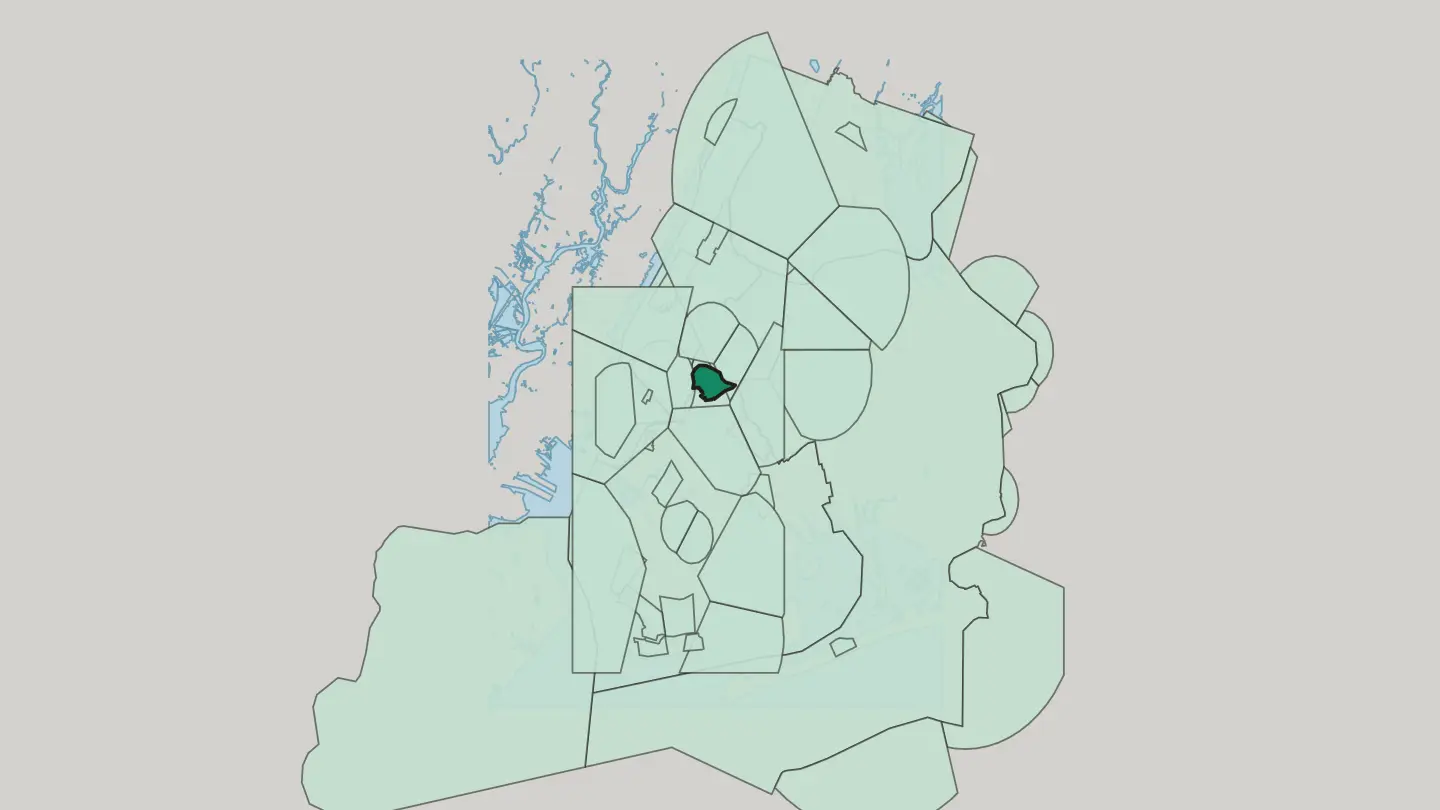 Map of Greenpoint in New York City
