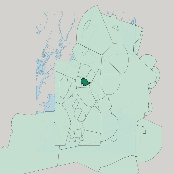 Map showing Greenpoint — In New York City