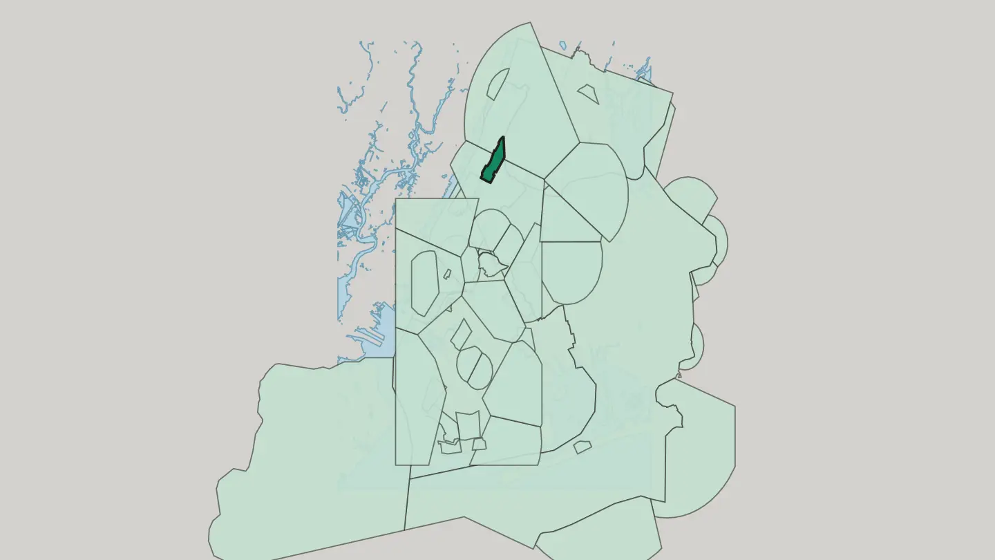 Map of Harlem in New York City