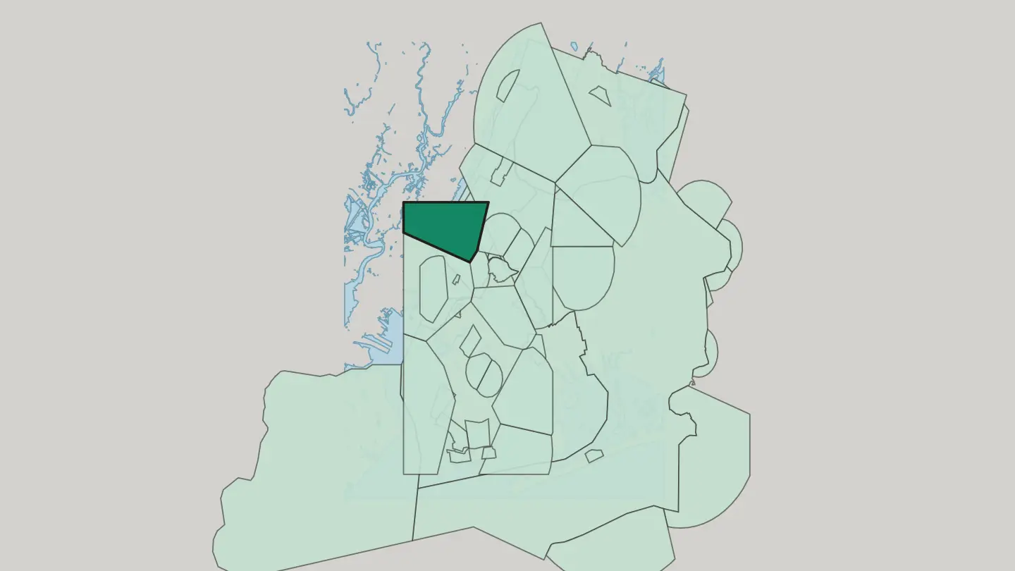 Map of Hell's Kitchen in New York City