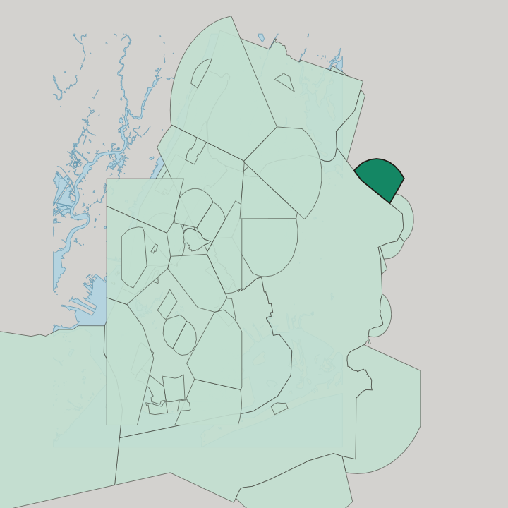 Map showing Little Neck — In New York City