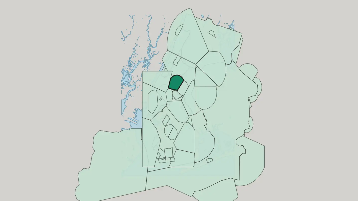 Map of Long Island City in New York City