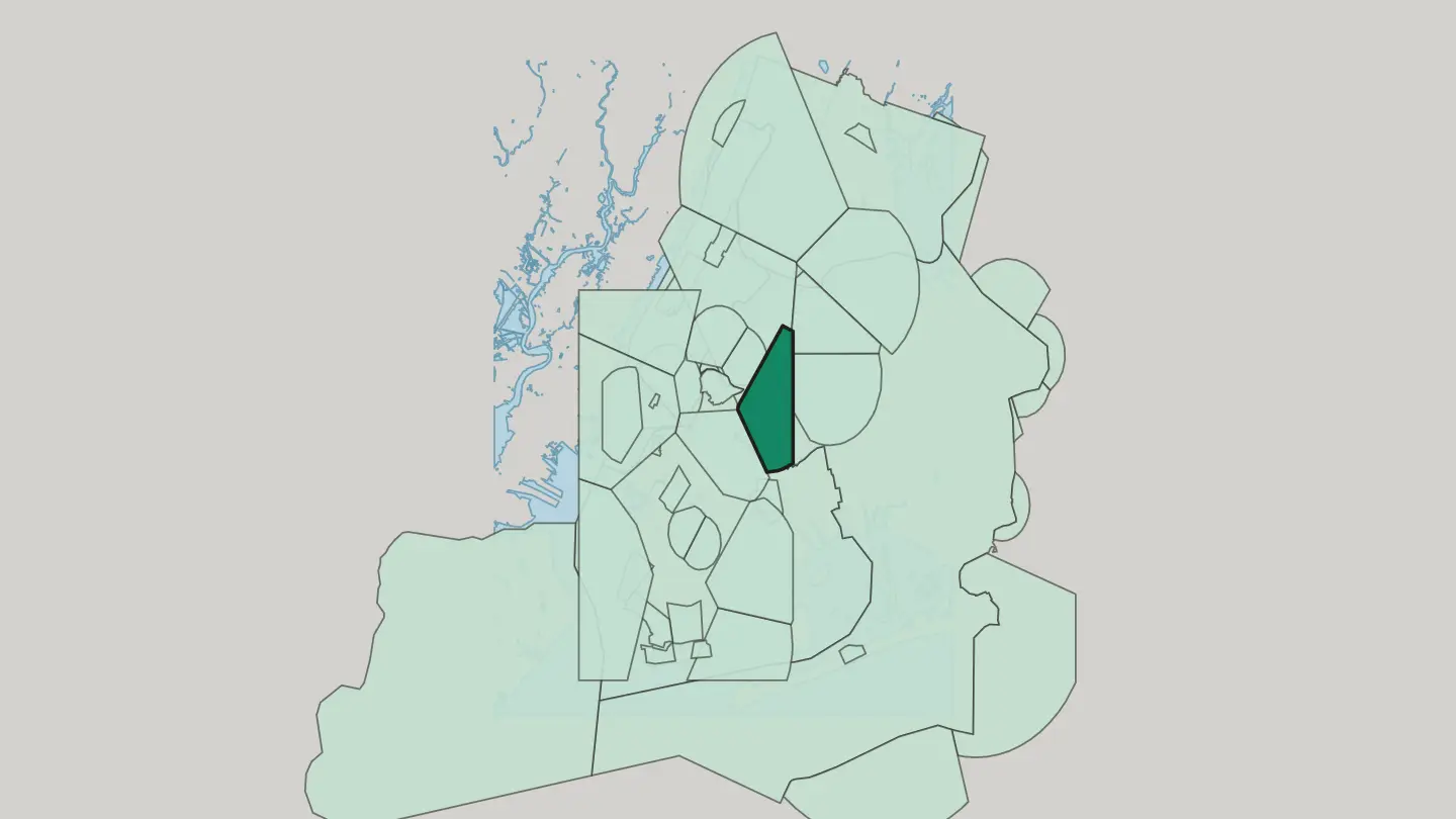 Map of Maspeth in New York City