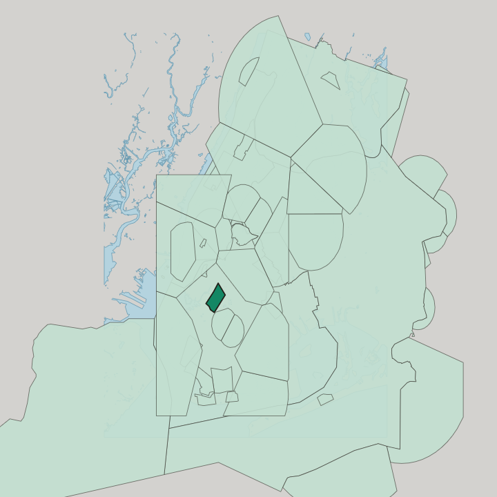Map showing Park Slope — In New York City