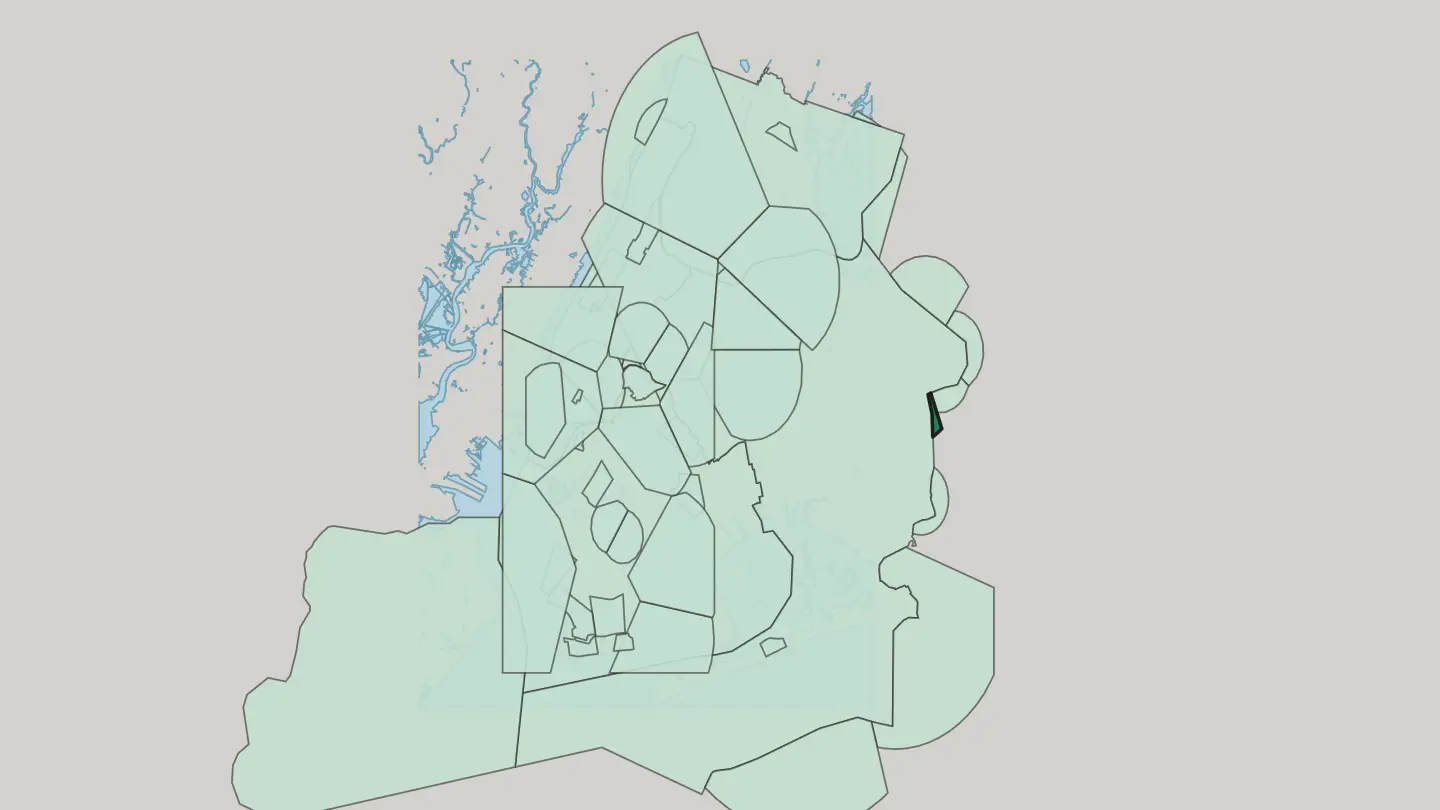 Map of Queens Village in New York City