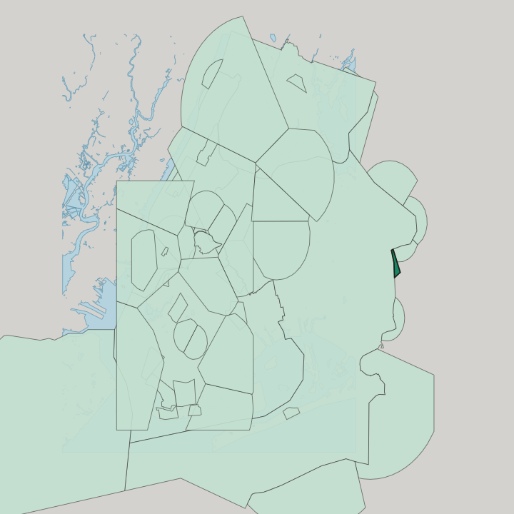 Map showing Queens Village — In New York City