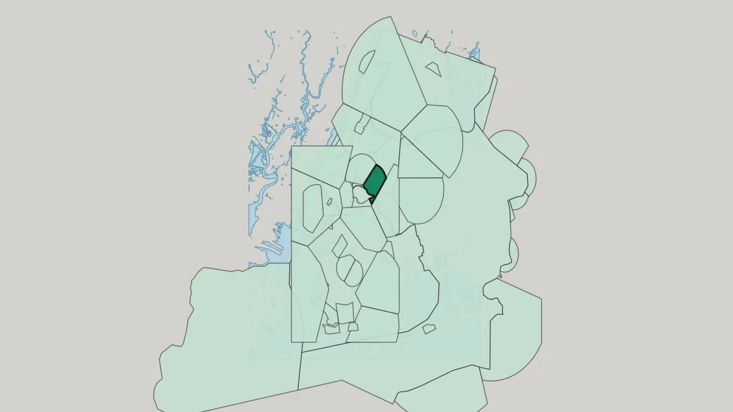 Map of Sunnyside in New York City