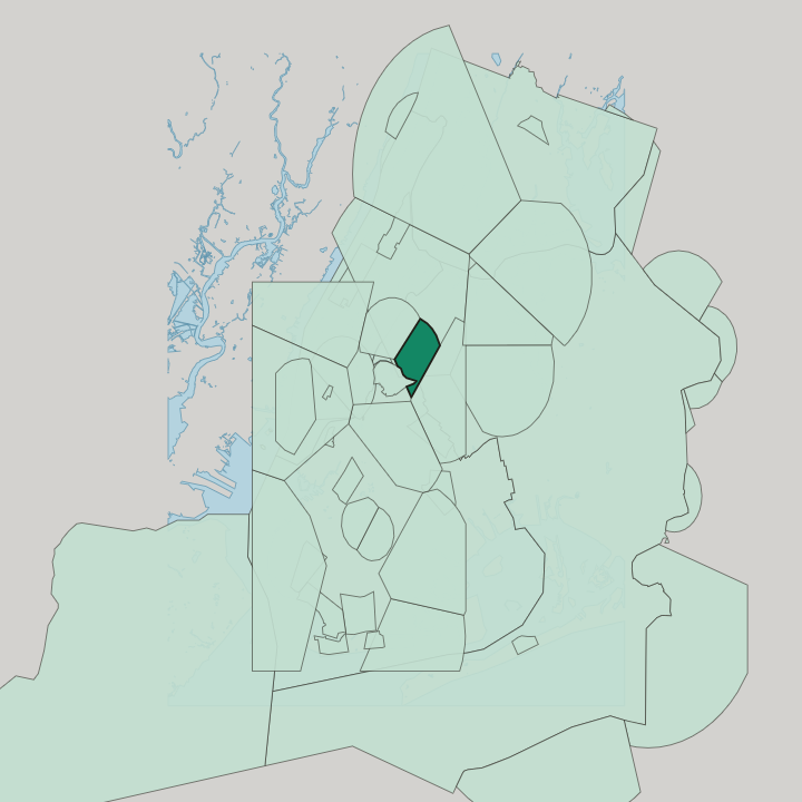 Map showing Sunnyside — In New York City