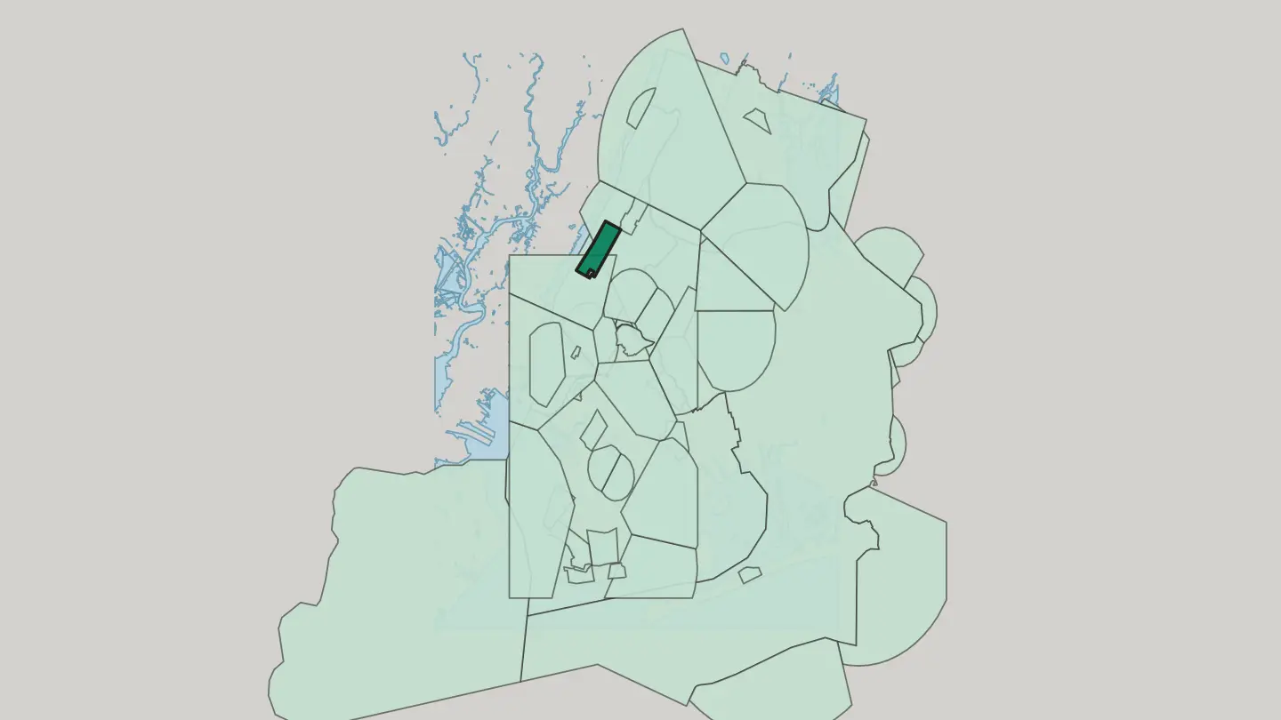 Map of Upper West Side in New York City