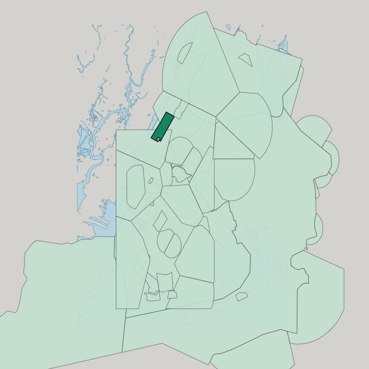 Map showing Upper West Side — In New York City