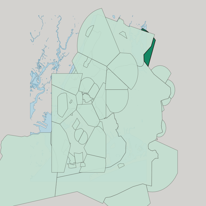 Map showing Whitestone — In New York City