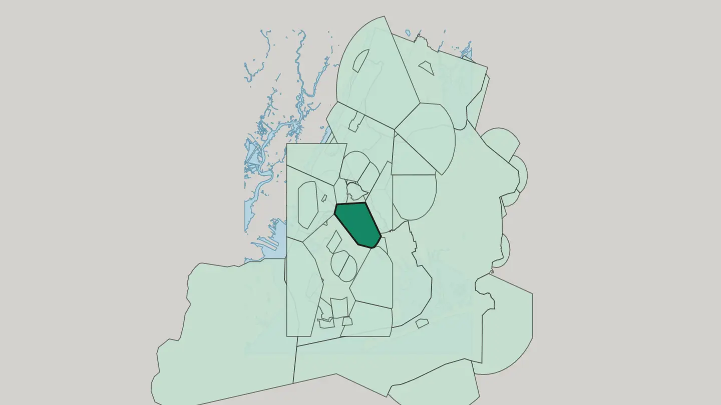 Map of Williamsburg in New York City