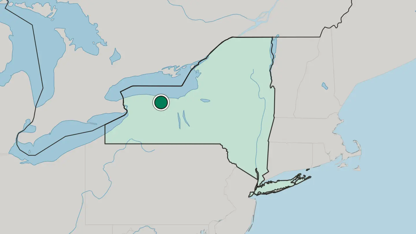 Map of Rochester in United States