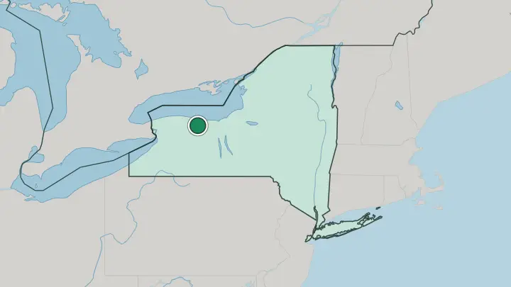 Map of Rochester in United States