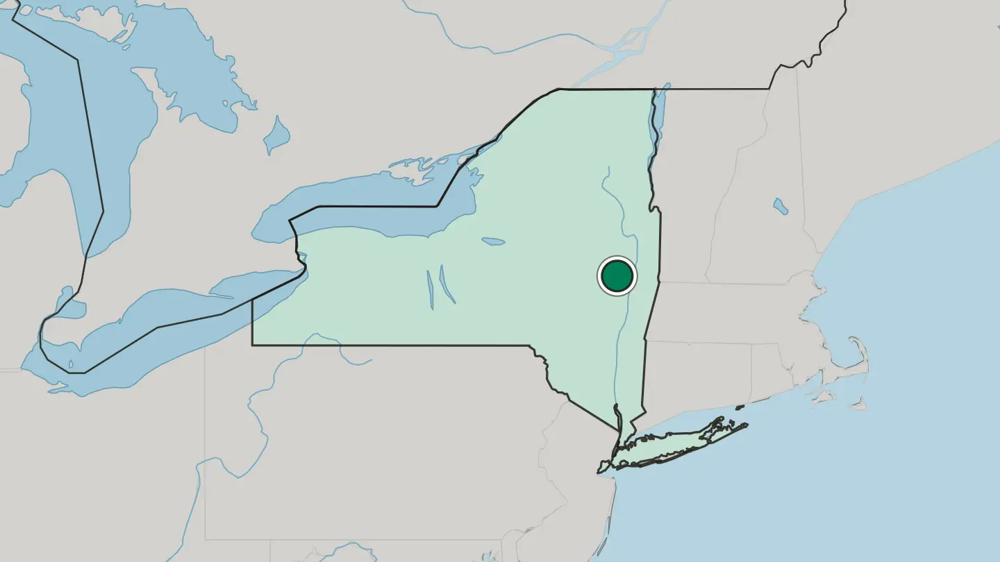 Map of Schenectady in United States